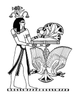 A coloring page of the old egypt